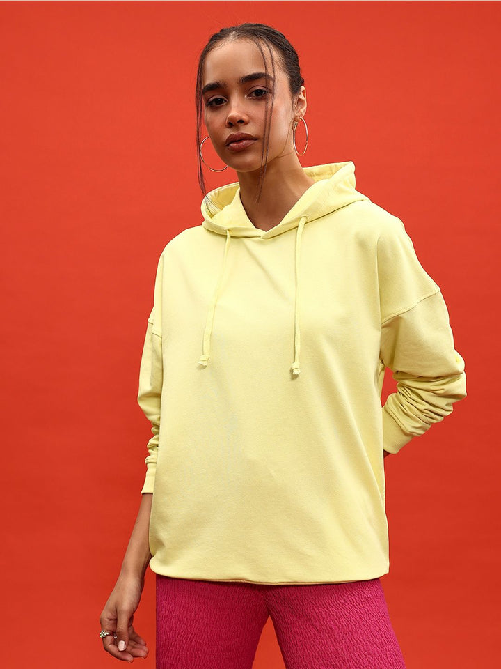 DressBerry Hooded Drop-Shoulder Relaxed Sweatshirt