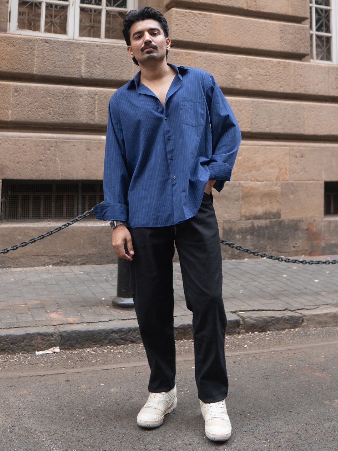 Powerlook Men Regular Fit Mid Rise Cotton Trousers