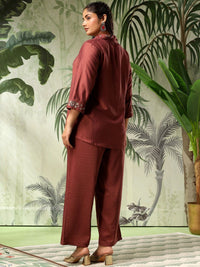 Bani Women Plus Size Embroidered Tunic With Trousers