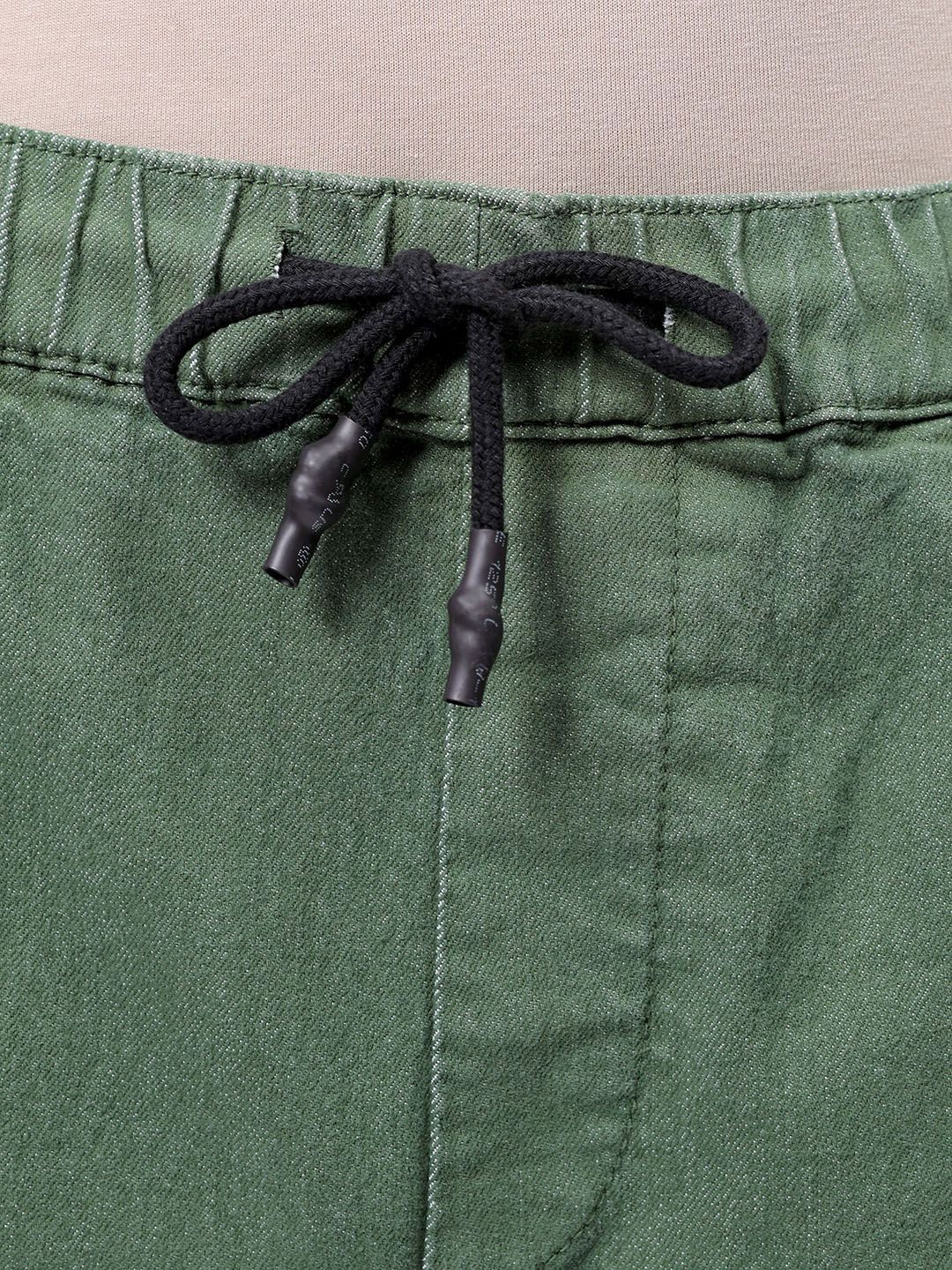 The Indian Garage Co Men Low Distress Stretchable Cargo Denim Joggers