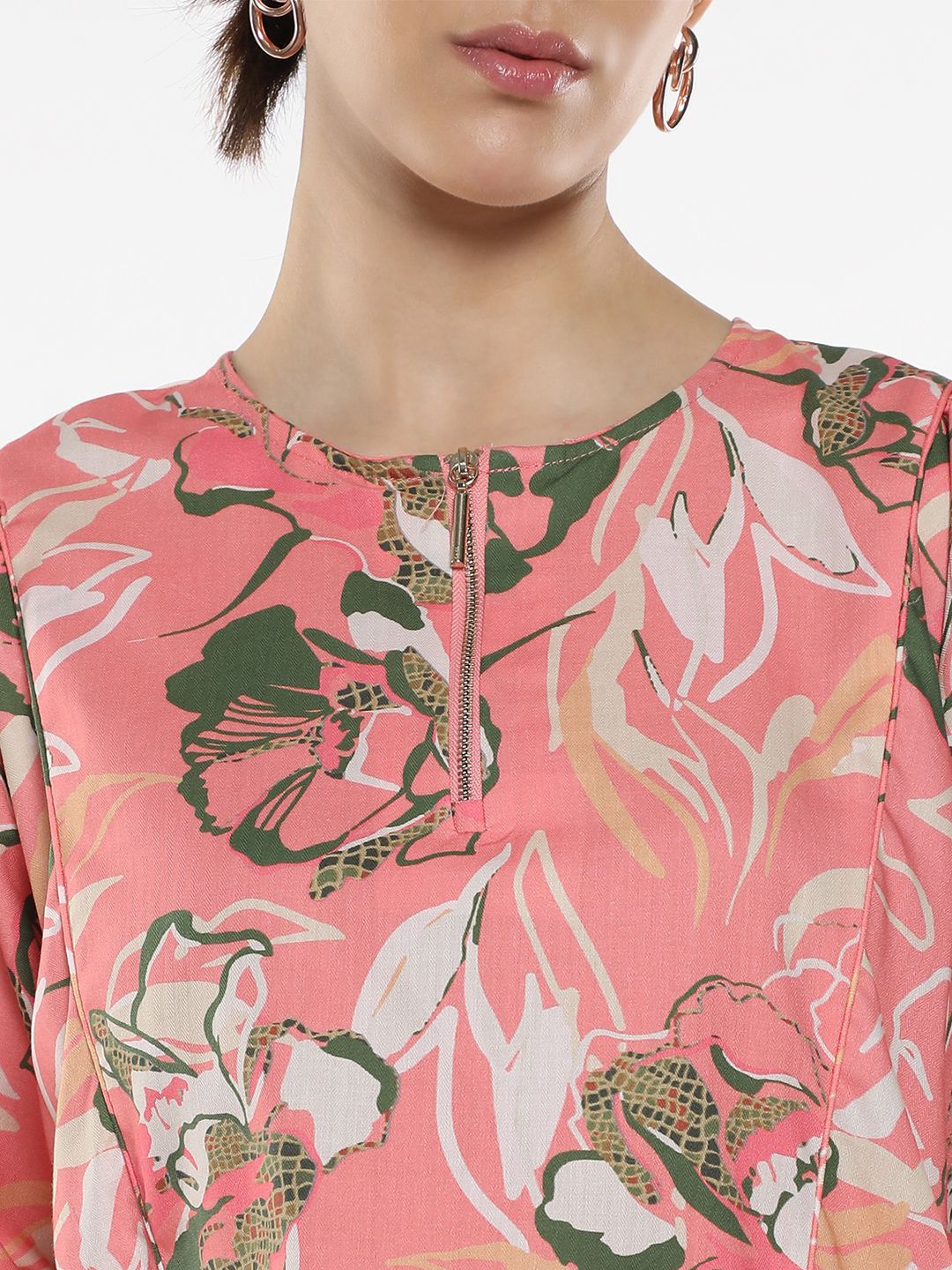 RAREISM Tropical Print Cotton Top