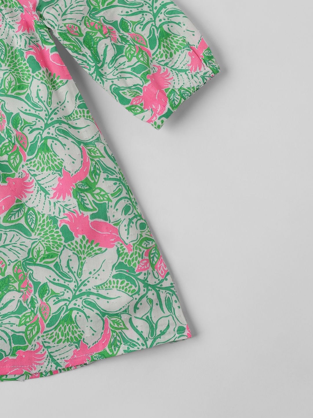 Nauti Nati Tropical Print Peter Pan Collar Empire Dress