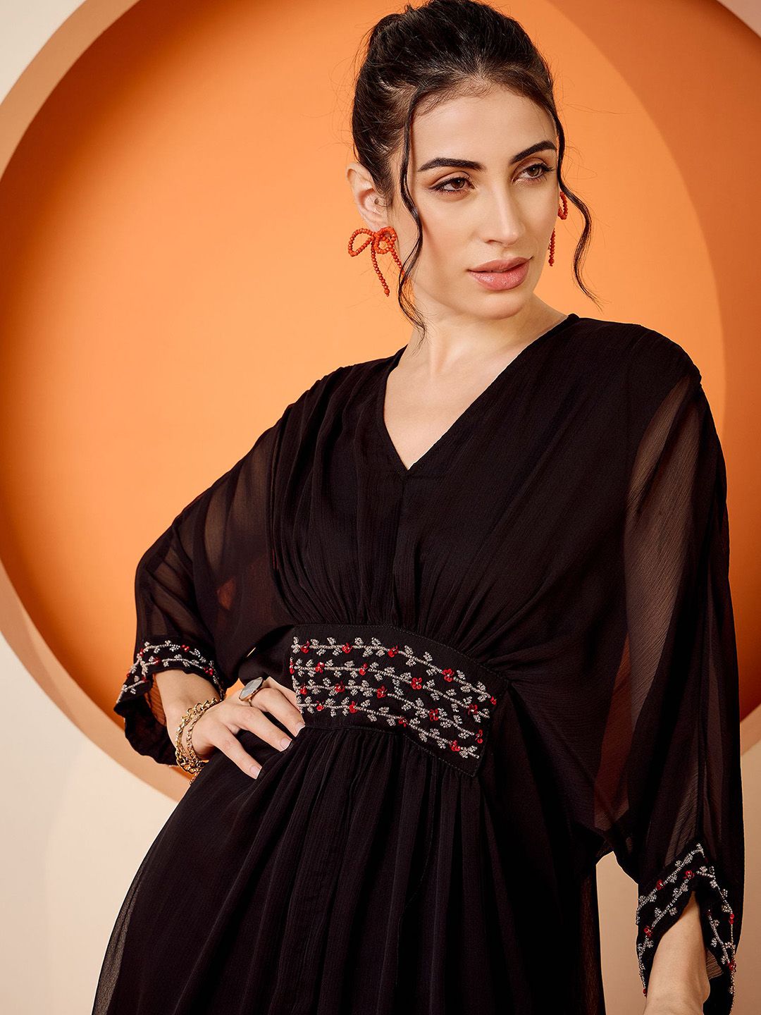 Antheaa Embellished Top & Palazzo