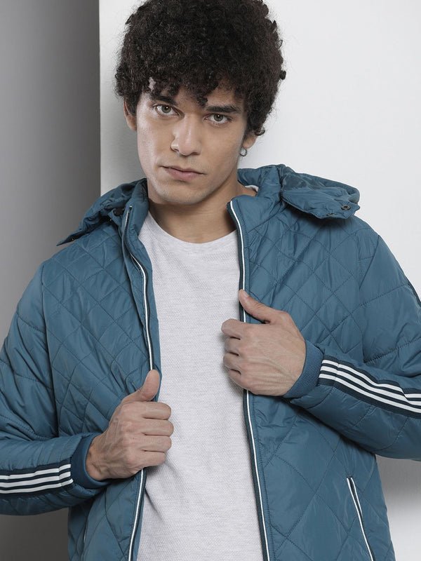 The Indian Garage Co Men Zip-Front Hooded Puffer Jacket