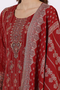 W Floral Printed U-Neck Straight Kurta With Trousers And Dupatta
