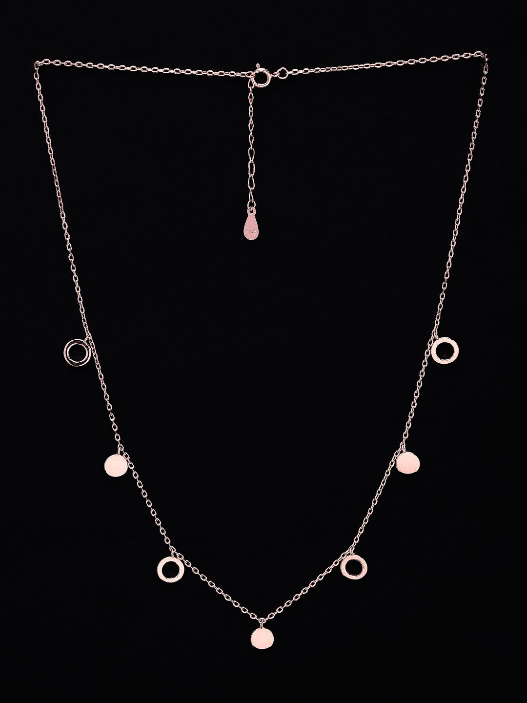 PANASH 925 Sterling Silver Rose Gold-Plated Classic Necklace
