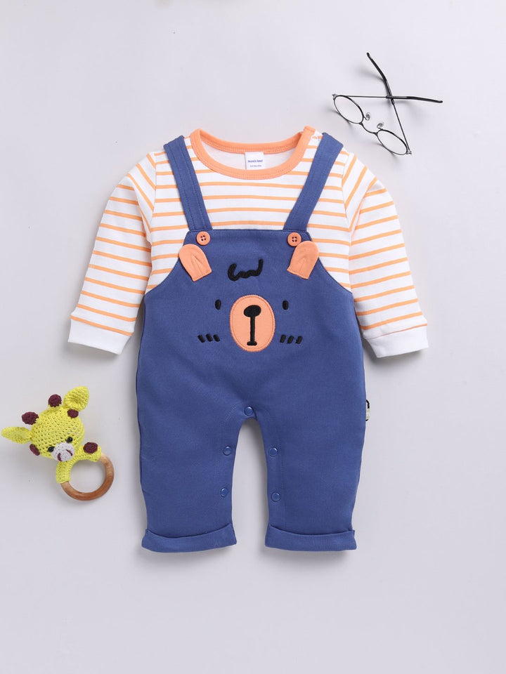 Moms Love Infant Boys Striped Pure Cotton Party Romper