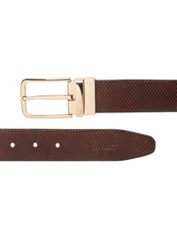Teakwood Leathers Men Textured Leather Reversible Formal Belt