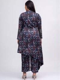 Mamicha Printed V-Neck Top & Trousers Co-Ords