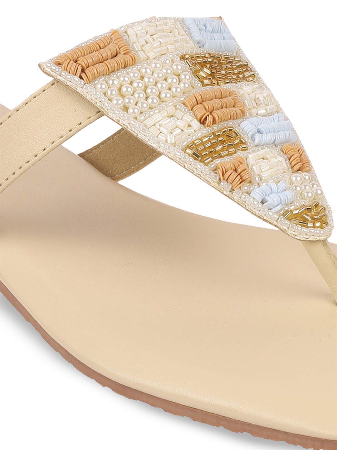 Metro Women Embellished Open Toe Flats with Bows