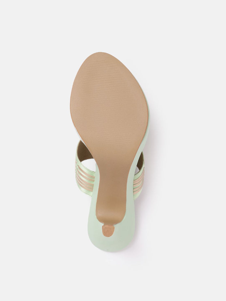 House of Pataudi Open Toe Woven Design Slim Heels