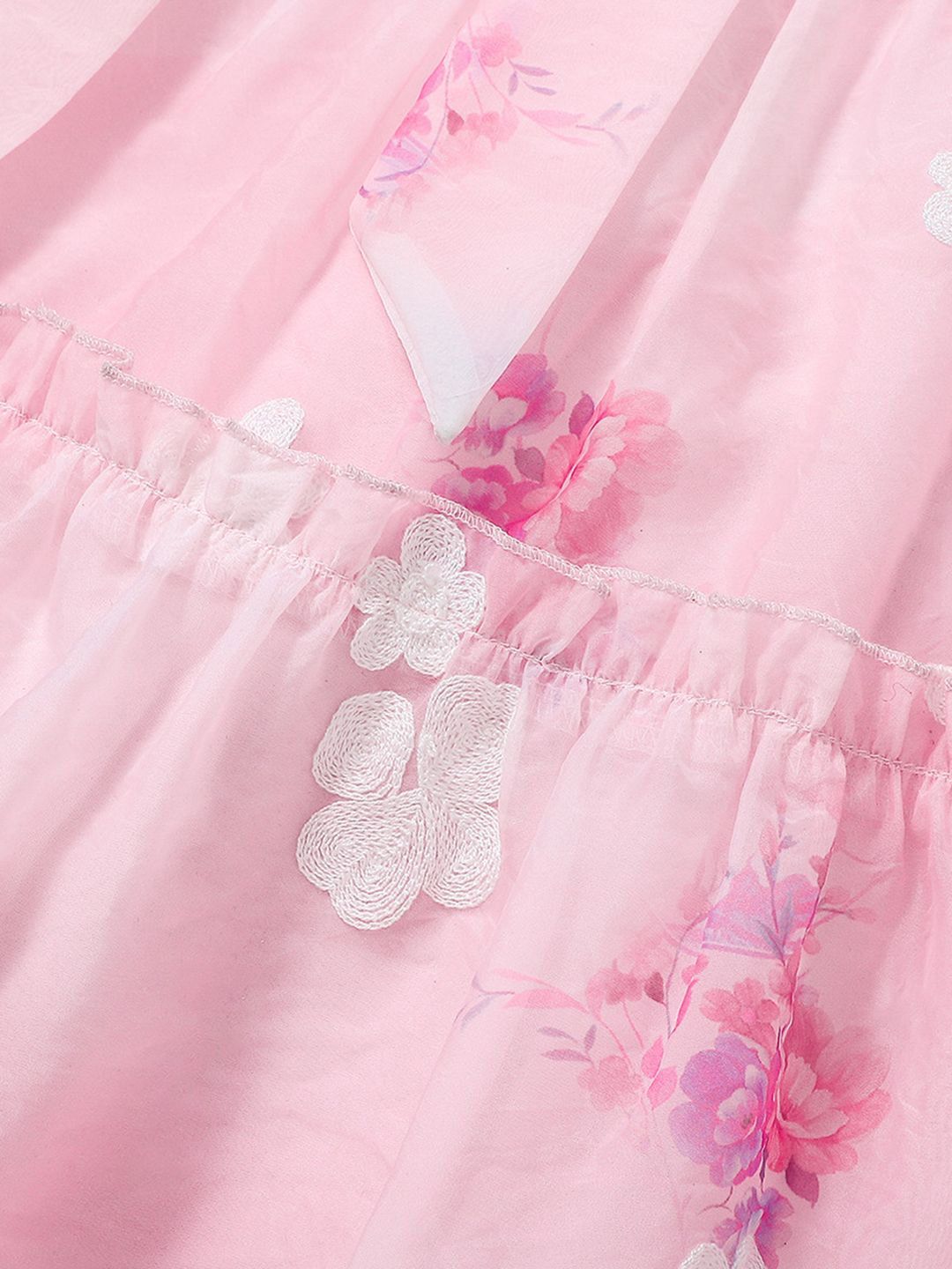 YK Floral Print Fit & Flare Dress