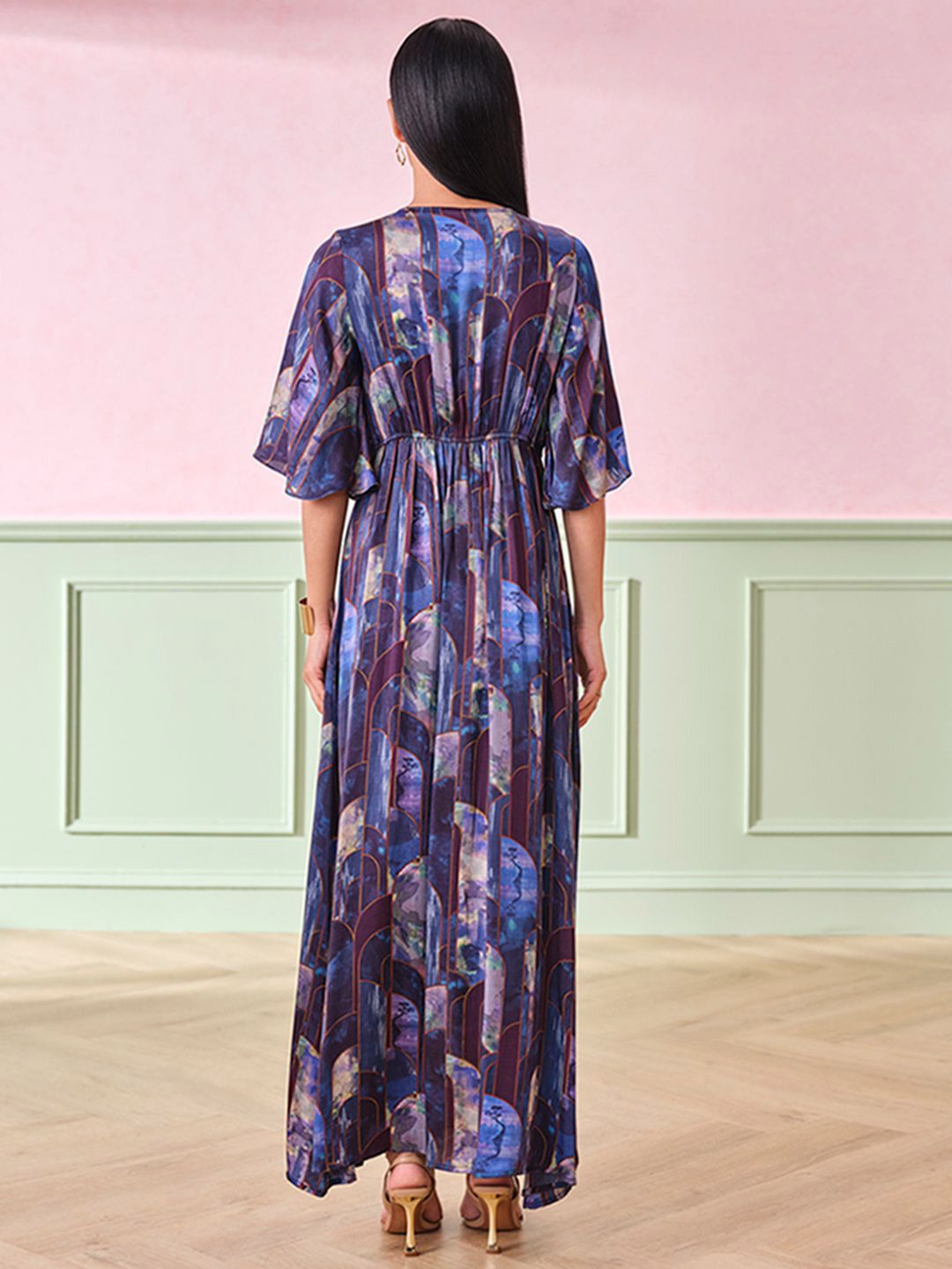 AND Floral Print Maxi Dress