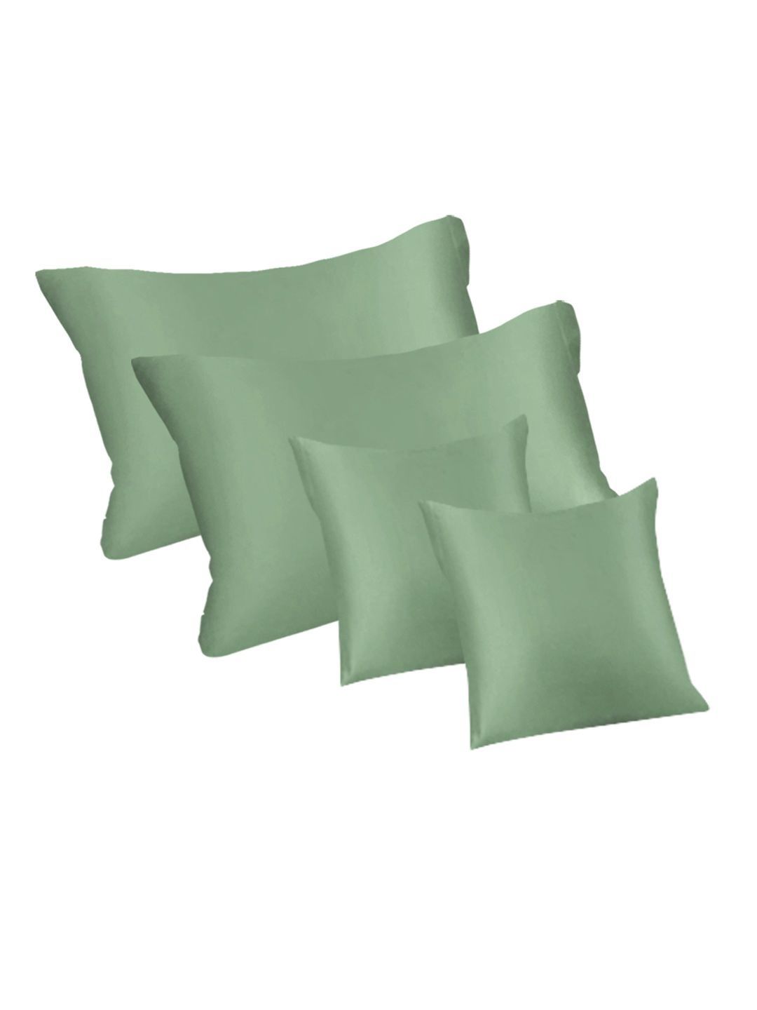 Myntra Elegant Homes Olive Green 400 TC Bedsheet with 2 Pillow Covers