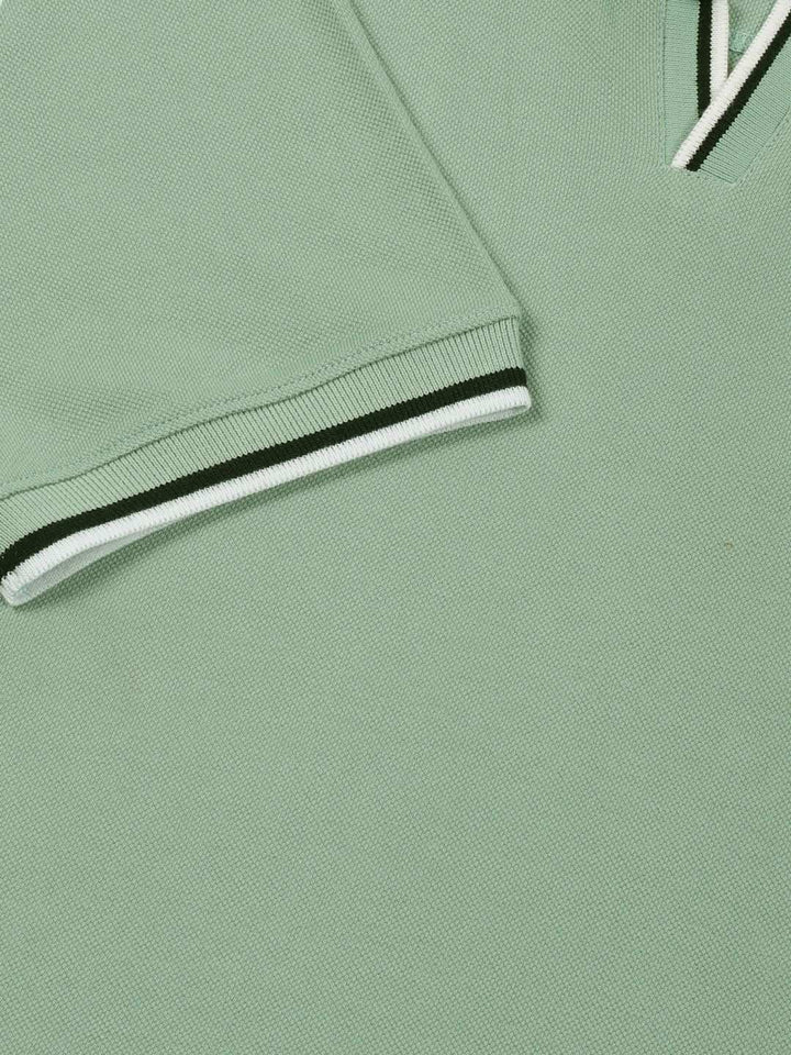 Thomas Scott Men Solid Polo Collar Cotton T-shirt