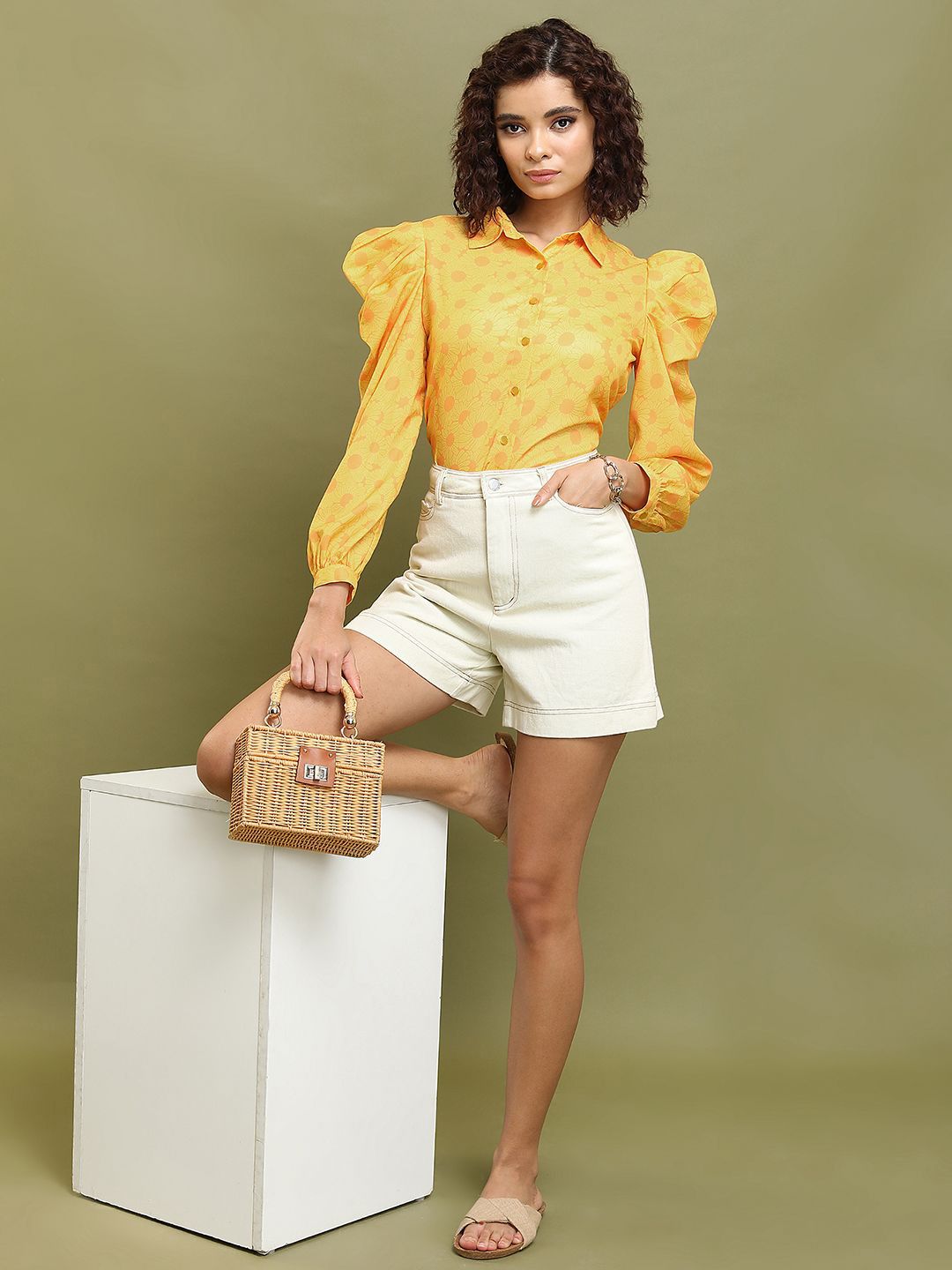 Tokyo Talkies Women Floral Print Shirt Style Top