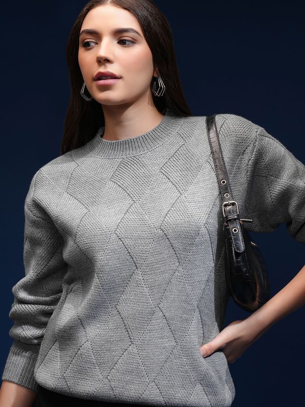 Tokyo Talkies Women Cable Knit Pullover Sweaters