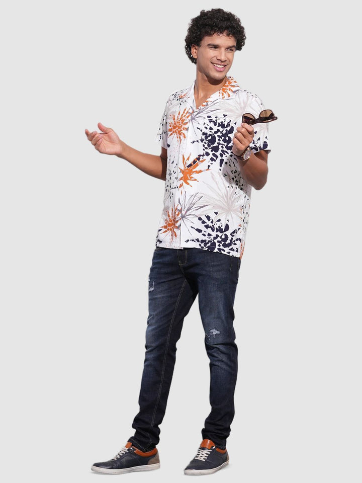 Being Human Men Classic Slim Fit Floral Opaque Printed Casual Shirt