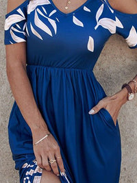 all about you Cold-Shoulder Fit & Flare Dress