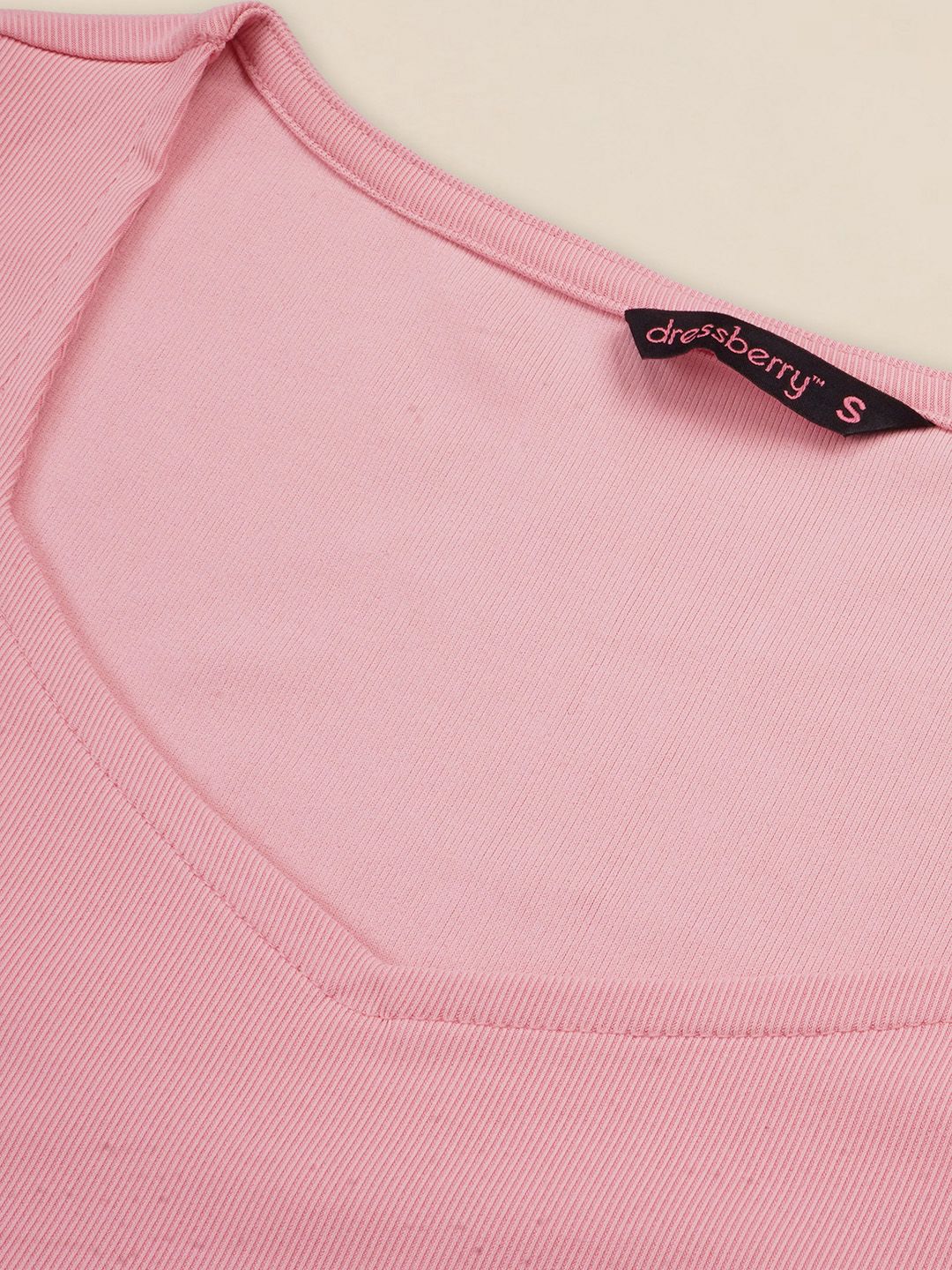 DressBerry Sweetheart Neck  Ribbed Top