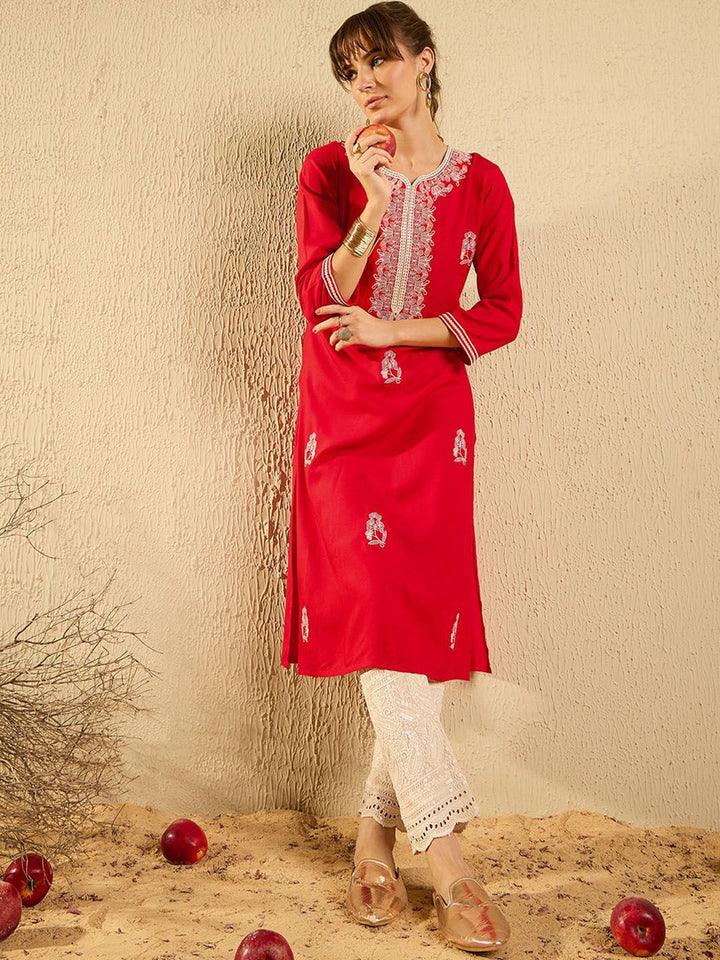 Indo Era Women Ethnic Motifs Printed Flared Sleeves Kurta