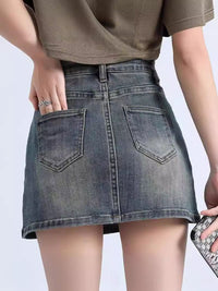 DressBerry Denim A-Line Above Knee Skirt