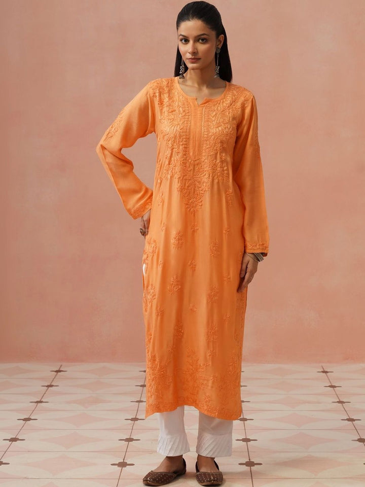 Rumah Wanita Chikankari Sulam Kurta Chikankari