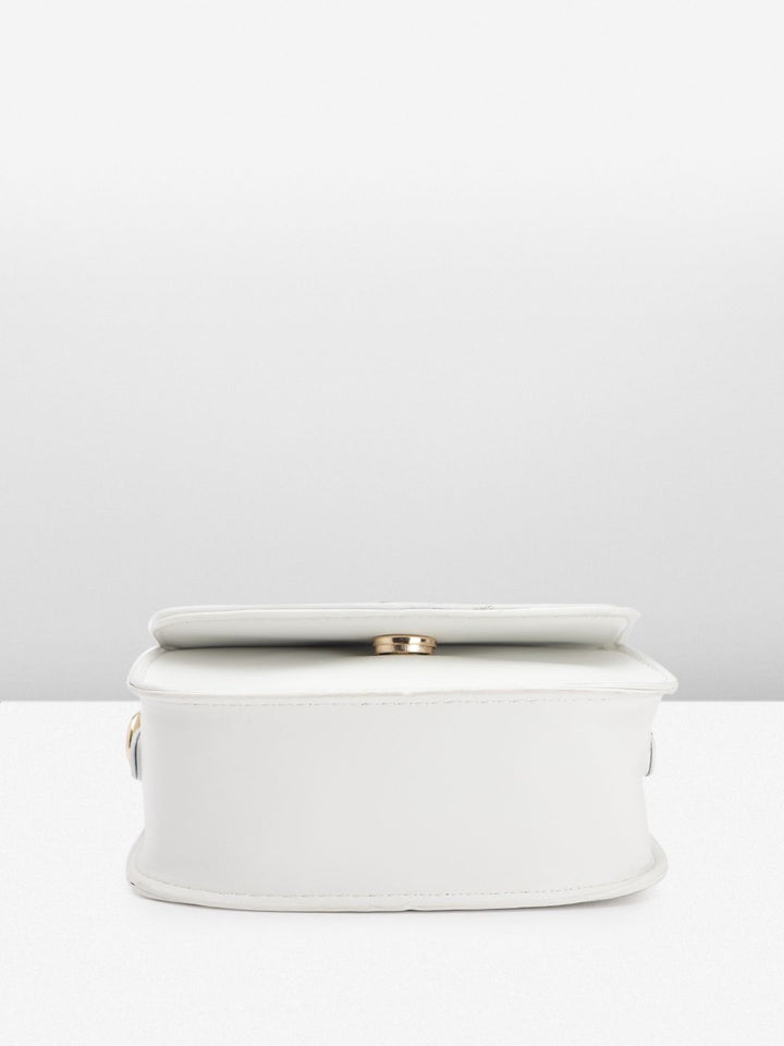 DressBerry Structured Satchel with Quilted Detail