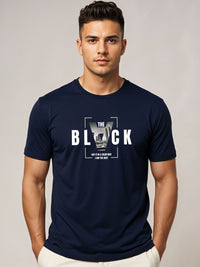 ADRO Typography Printed Short Sleeves Cotton Regular Fit T-shirt