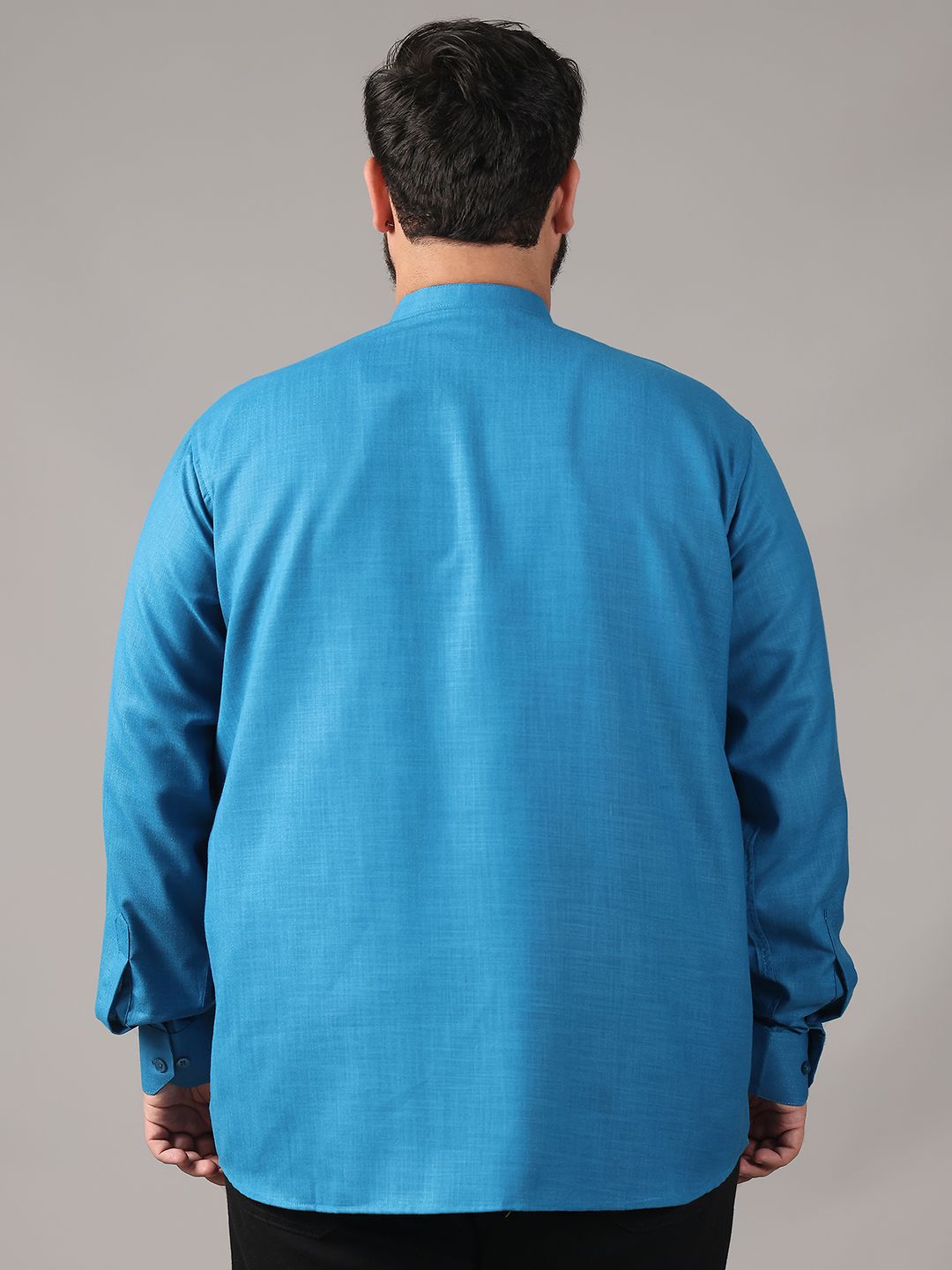 SOJANYA PLUS Size Band Collar Cotton Straight Kurta