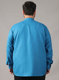 SOJANYA PLUS Size Band Collar Cotton Straight Kurta