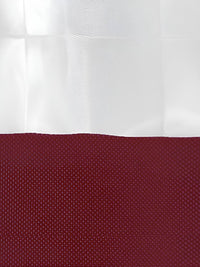 Story@home Maroon & White Shower Curtains With 12 Rings