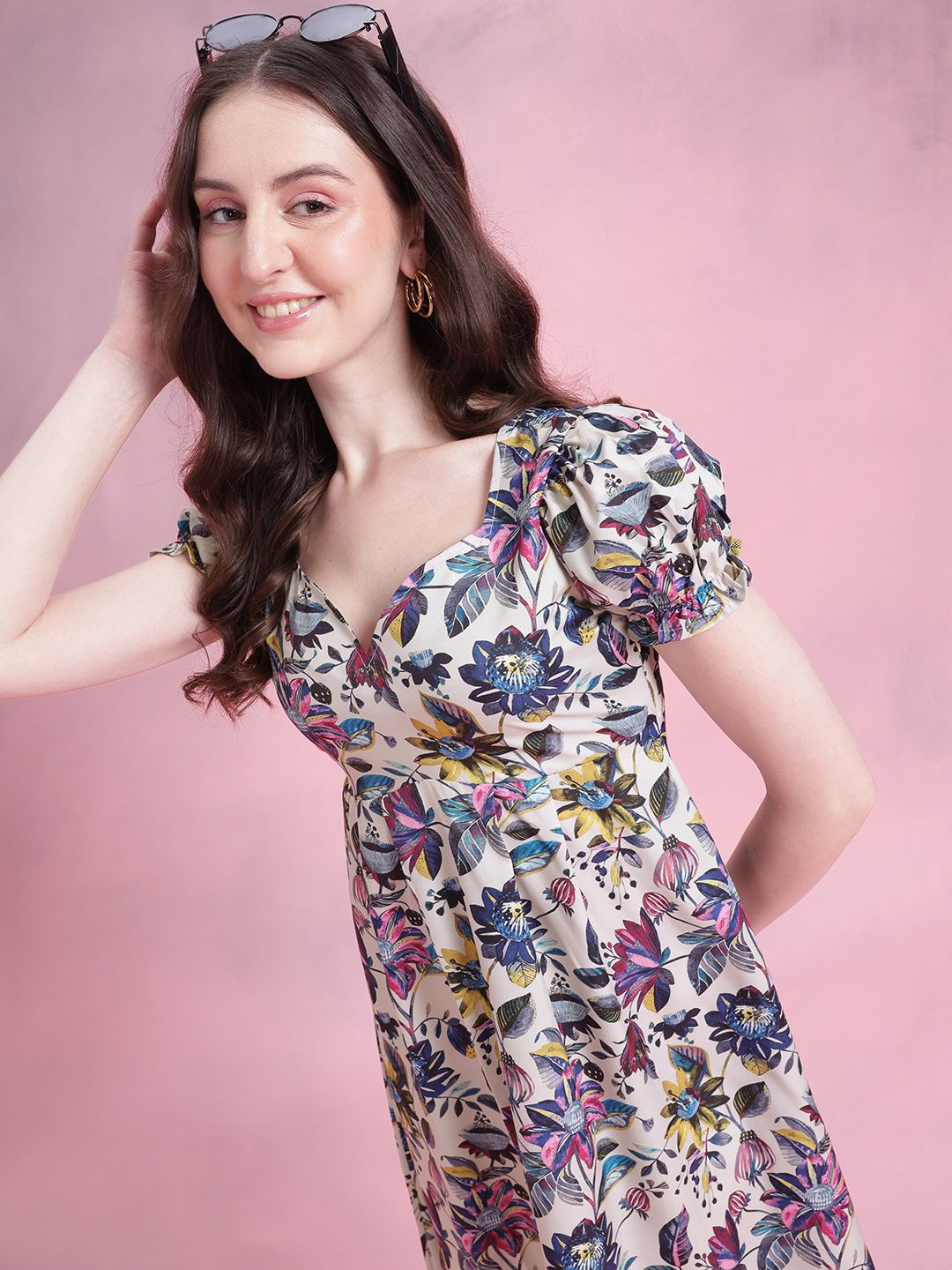 DressBerry Floral Fit& Flare Dress