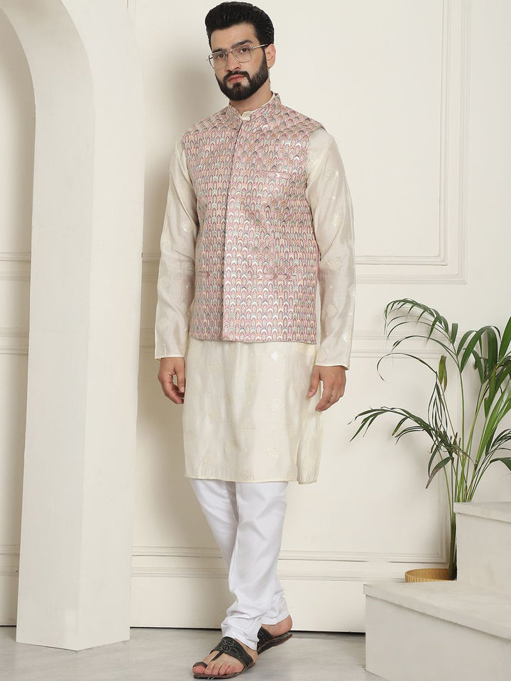 SOJANYA LUXE Jaket Nehru Kolar Mandarin Sulam Lelaki