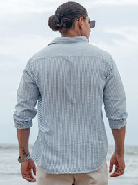 Powerlook Men Opaque Striped Casual Shirt