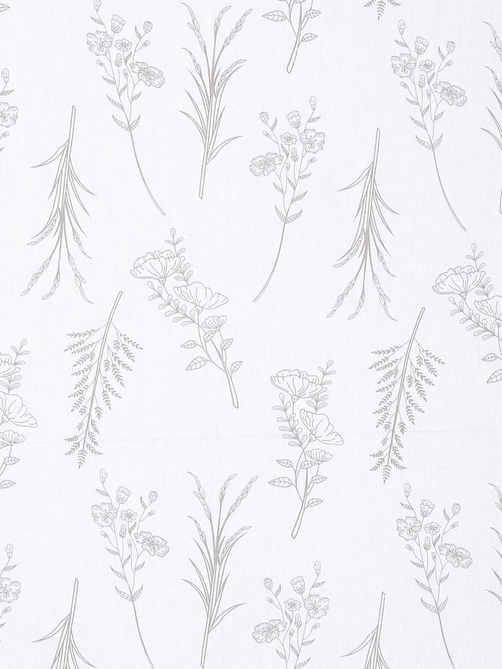 Myntra Elegant Homes White Floral 400 TC Cadar dengan 2 Sarung Bantal
