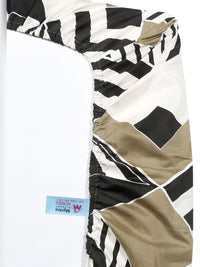 Myntra Elegant Homes White & Black Geometric 300 TC Single Cadar dengan 1 Sarung Bantal