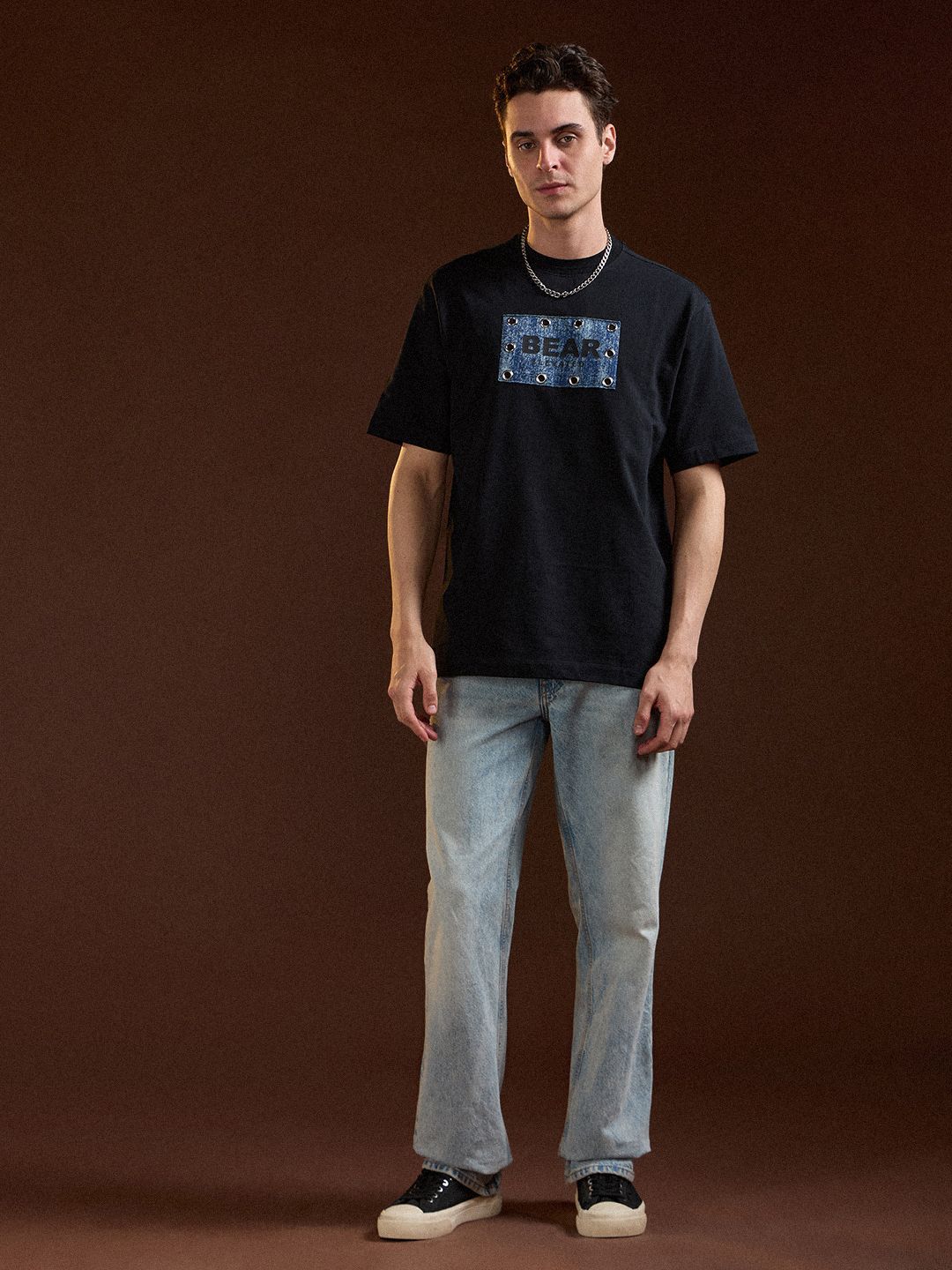 THE BEAR HOUSE Men Drop-Shoulder Sleeves T-shirt