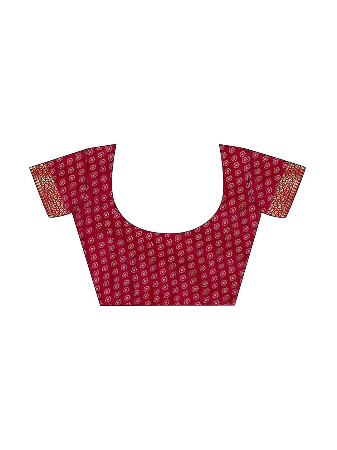 KALINI Bandhani Zari Pure Chiffon Bandhani Saree