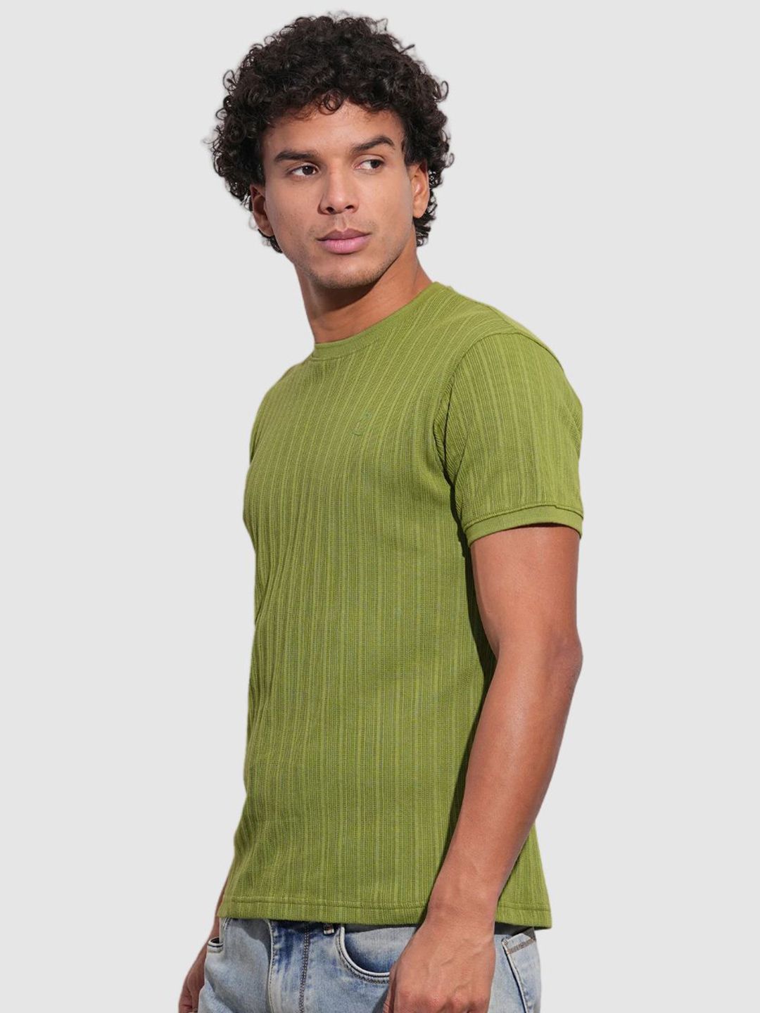 Being Human Men Striped Pockets Slim Fit T-shirt
