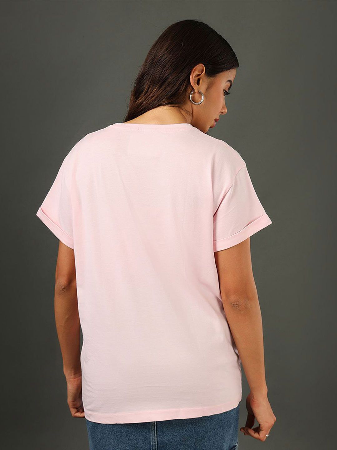Bewakoof Women Graphic Printed Round Neck Pure Cotton Relaxed Fit T-shirt