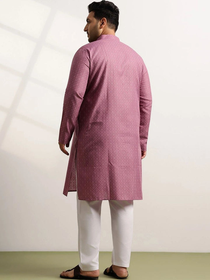 SOJANYA PLUS Men Printed Regular Kurta with Trousers