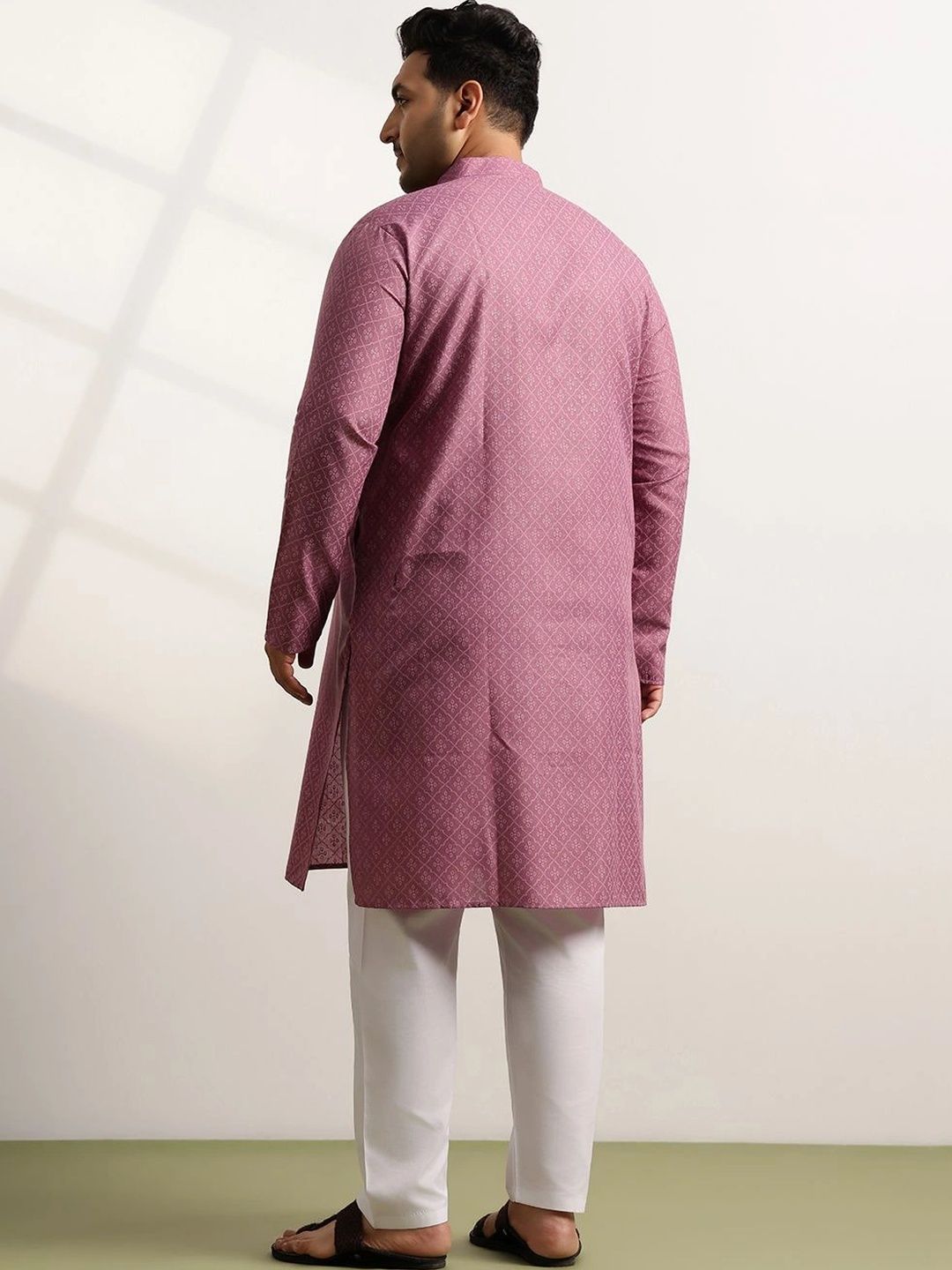 SOJANYA PLUS Men Printed Regular Kurta with Trousers