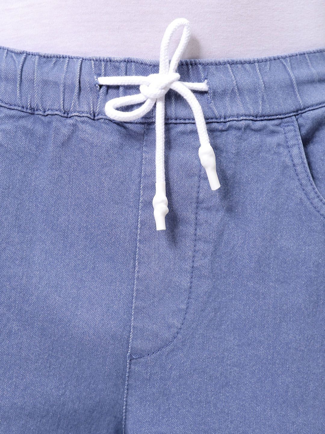 The Indian Garage Co Men Cotton Stretchable Cargo Denim Joggers