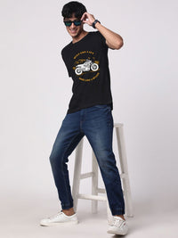 ADRO Men Graphic Printed Round Neck Cotton T-shirt