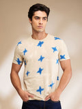 Being Human Men Conversational Printed Round Neck Cotton T-shirt