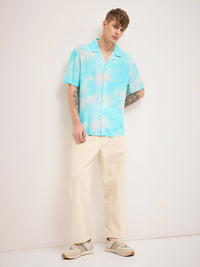 THE BEAR HOUSE Men Cuban Collar Ombre Printed Casual Shirt