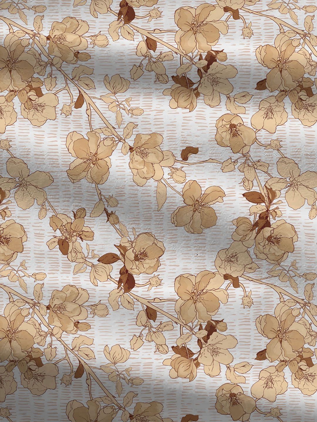 MYTRIDENT Celebration Off White Printed Pure Cotton 144 TC Queen Bedsheet Set 2.28 m x 2.54 m