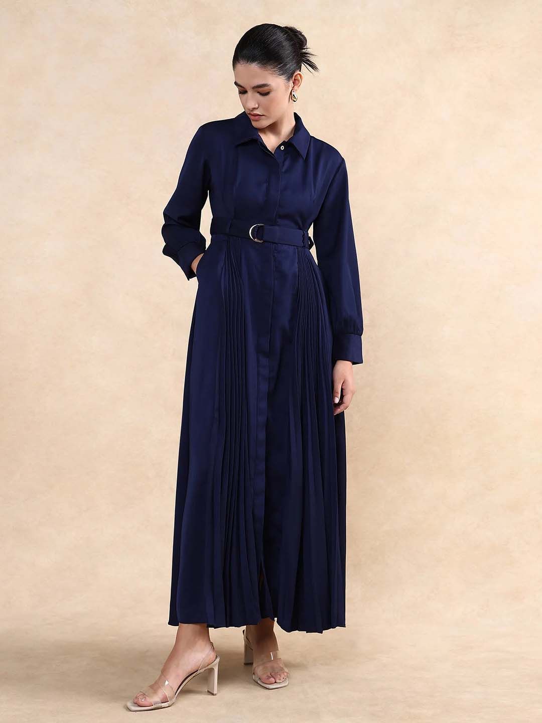 RAREISM Women Shirt Collar Maxi Dress