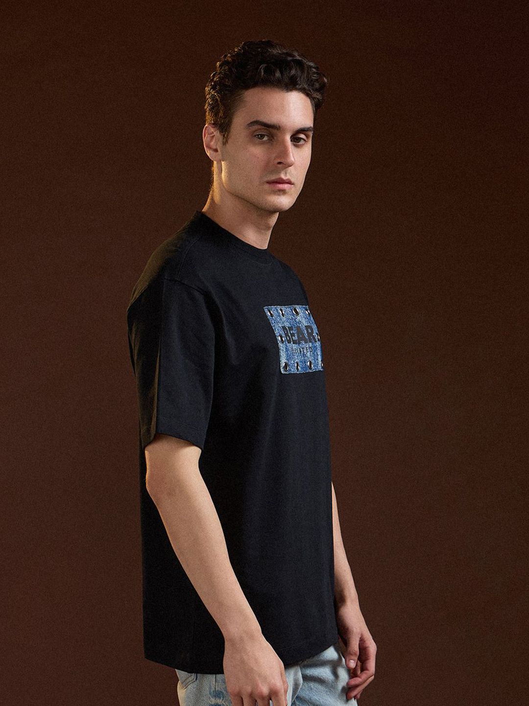 THE BEAR HOUSE Men Drop-Shoulder Sleeves T-shirt